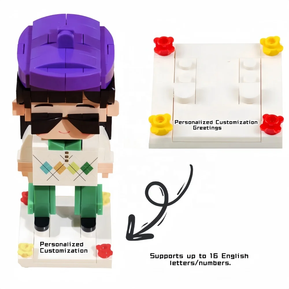 Small blocks of cartoon  Custom  Building Block Set Personalized Birthday Gift for kids Mini Figures