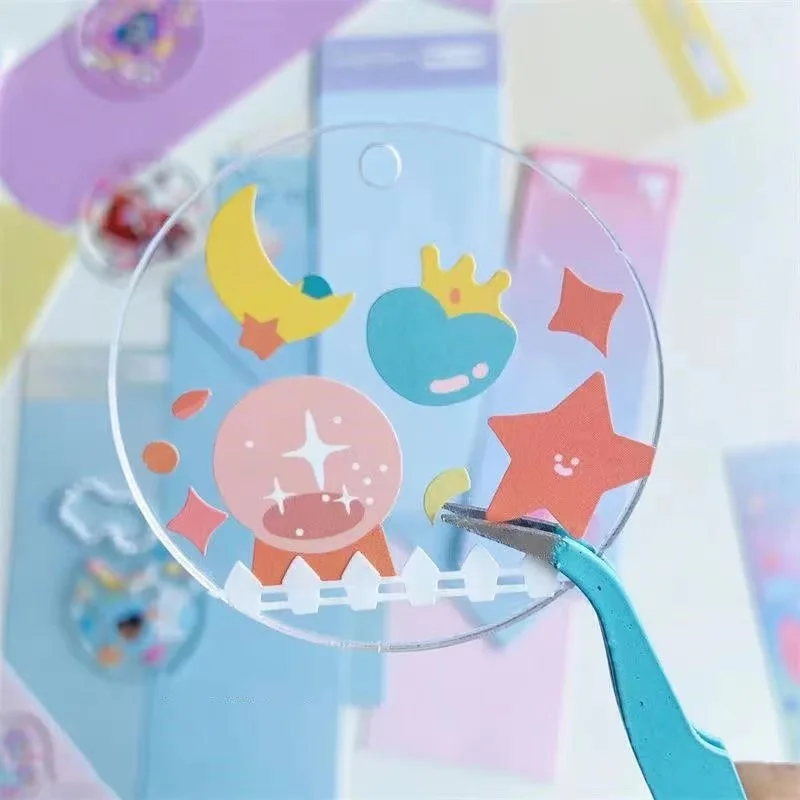 Low price acrylic keychain transparent rectangular round acrylic blanks of various shapes, acrylic keychain blanks with keychain