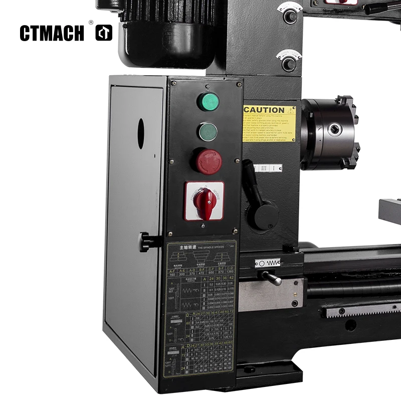 CT800 combo lathe machine for hobby user 3 in 1 multipurpose metal combo lathe