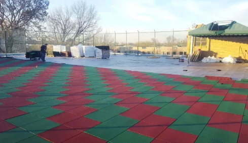 Playground rubber tiles