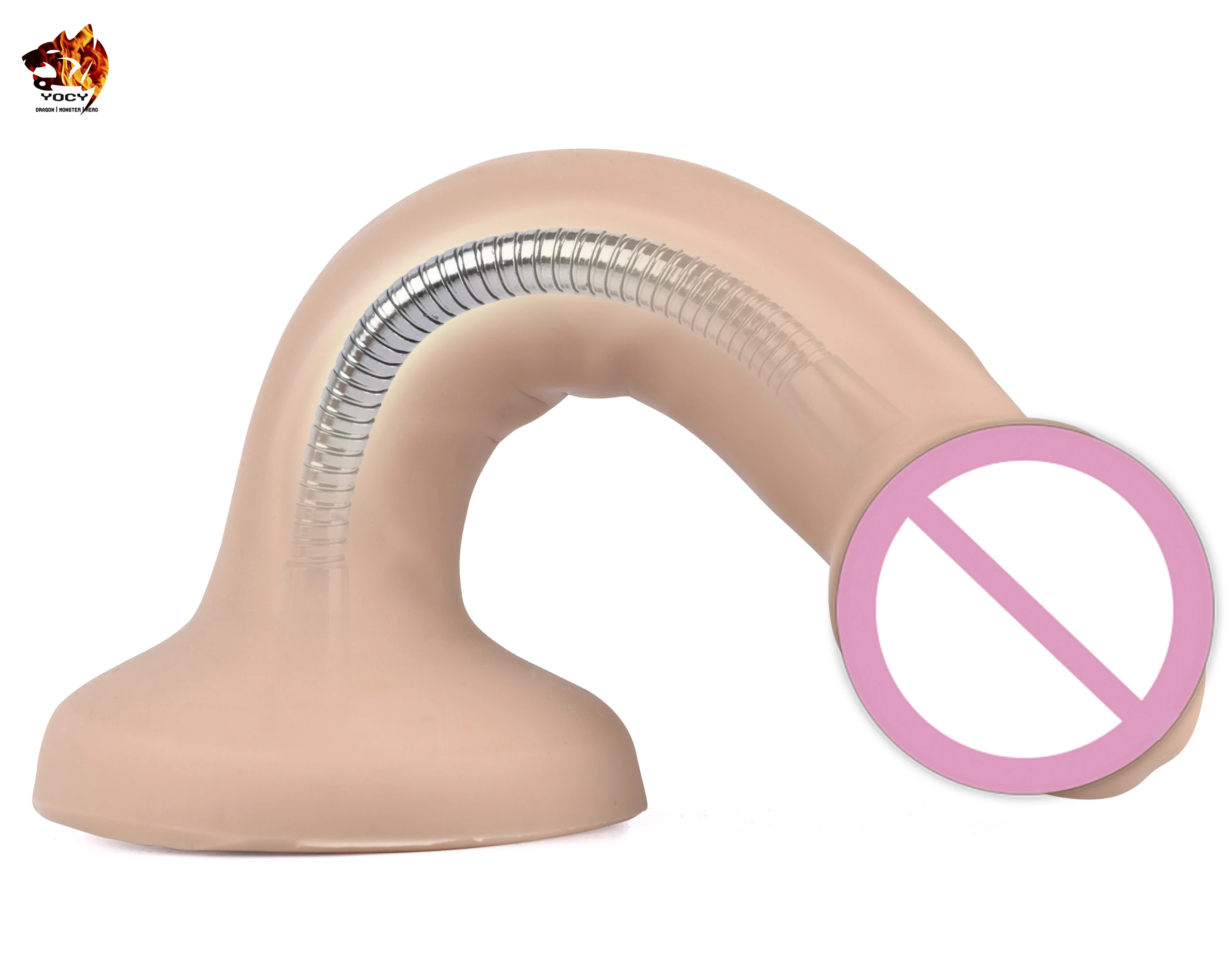 Best Seller Soft Silicone Cock Penis Realistic Bendable Dildo Metal Keel Fantasy Anal Plug Dildo For Women Vaginal