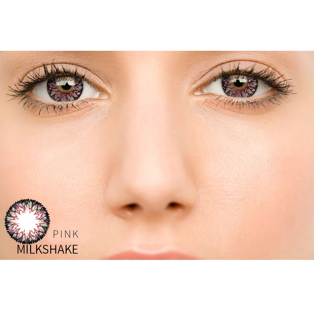 
 Красота углами 2 шт./пара ванили молочного коктейля серии мягкие цветные контактные линзы проиводства компании 