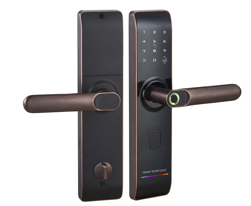 Glomarket Security Anti Theft Smart Door Lock Tuya WiFi Biometric Intelligent TTlock Electronic Fingerprint Smart Lock