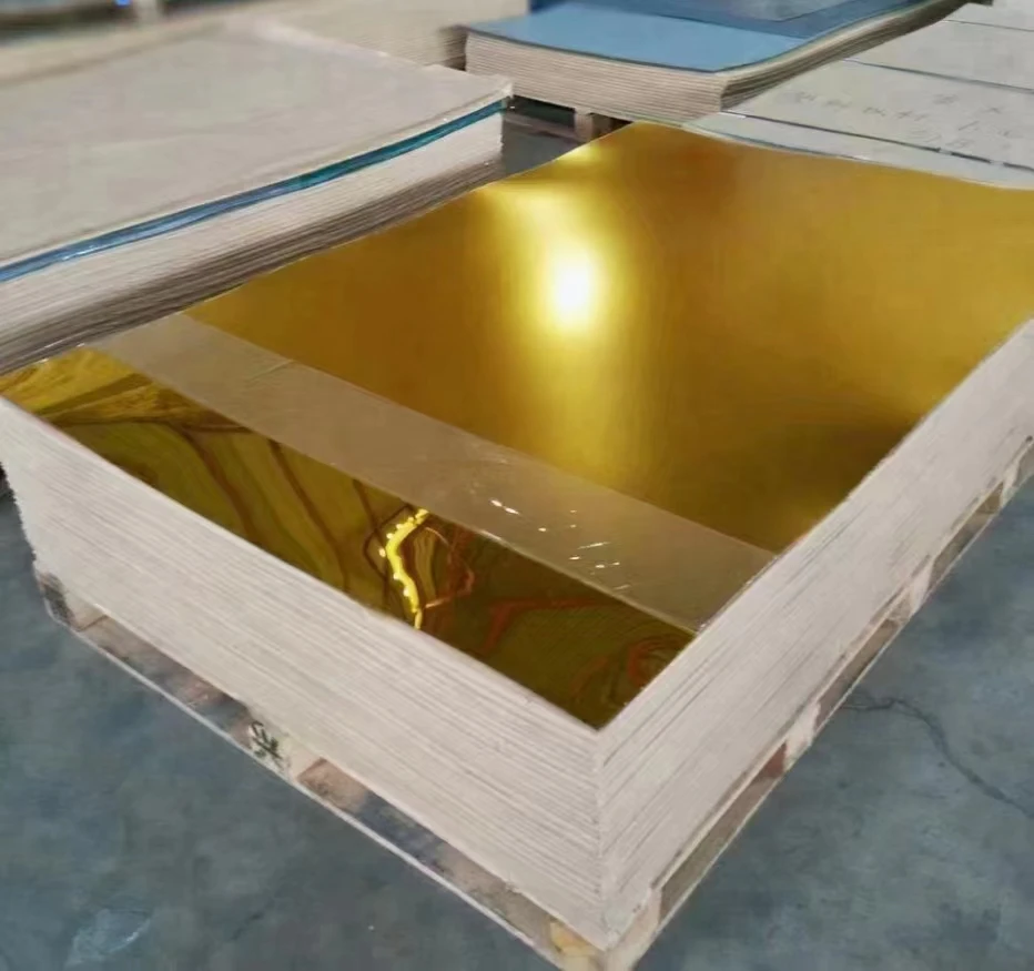 PVD Coated laser film Stainless Steel  Sheet 201  0.5*1220*2440 Gold  Mirror Steel Sheet  Price by Unit Piece