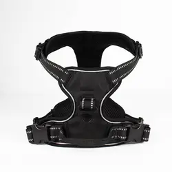 Customized Reflective Vest Soft Mesh Padding Collar Set For Dogs Pet And Leash Led Dog Harness