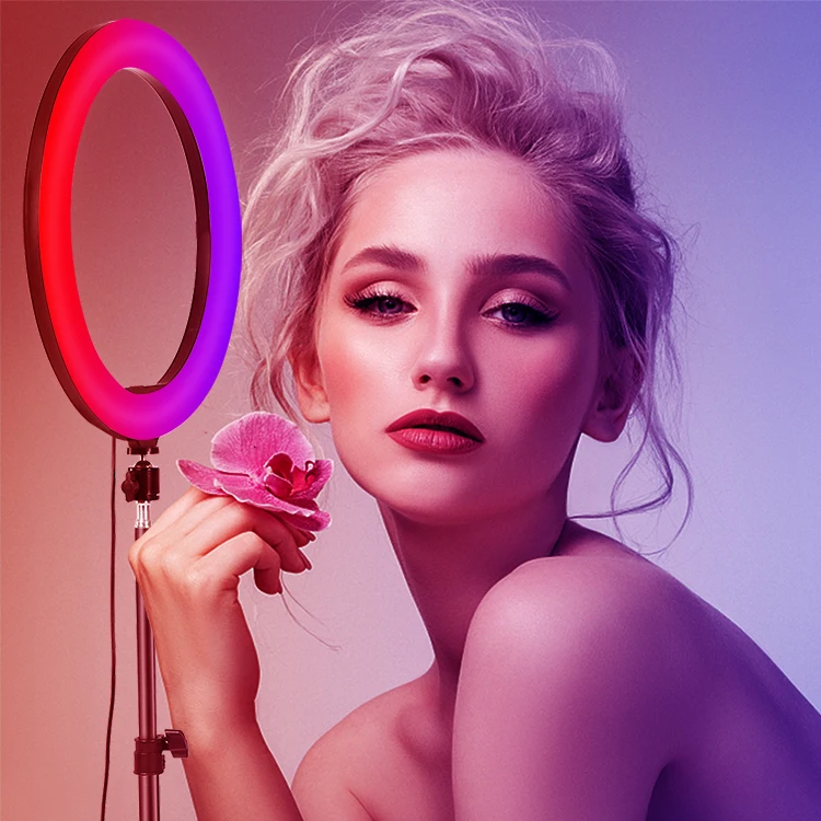 
Camera Beauty RGB 10inch Selfie Ring Light Tiktok/Youtube With Dest Tripod Stand Phone Holder,Best ring light for zoom 
