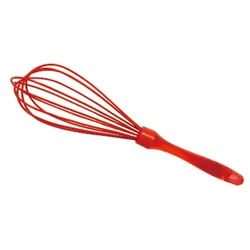 12 inches Food Grade Silicone Kitchen Tools Egg Beater Non-sticks Durable Silicone Egg Whisk