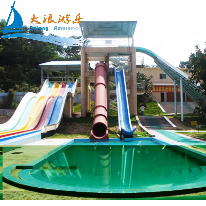Wholesale Price Water Play Equip Slide Fiberglass Slide Manufacturer Pool Slide Park Equipment For Outdoor Water Playground