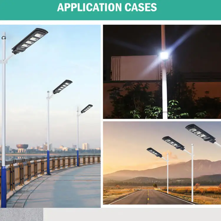 50W 60 Watt Led Outdoor All In One Integrated Waterproof Light Cell Lamp Top Solar Street Light
