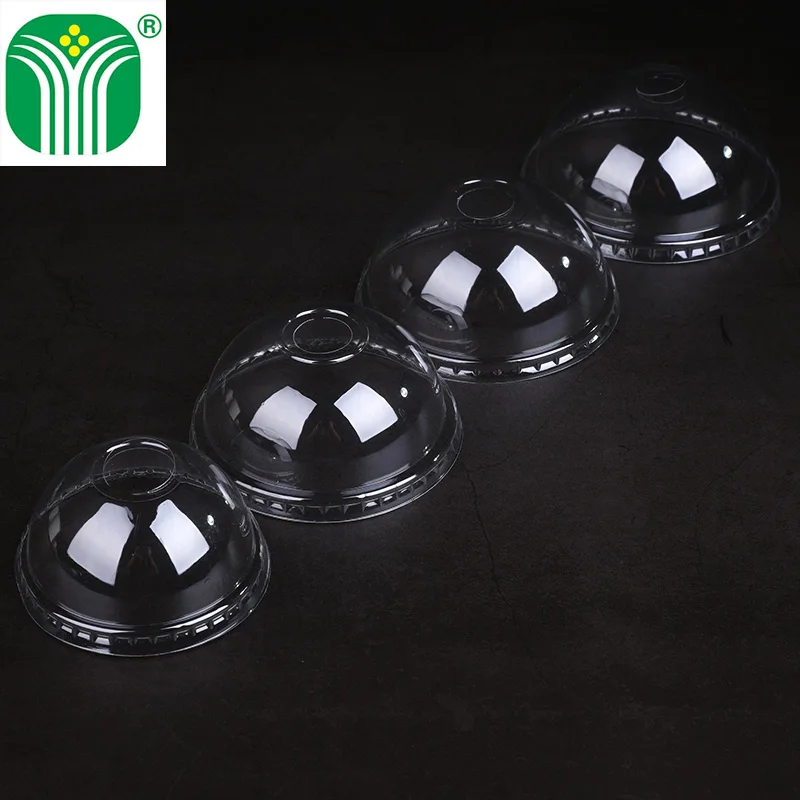 
custom disposable clear plastic dome lids for juice cup 