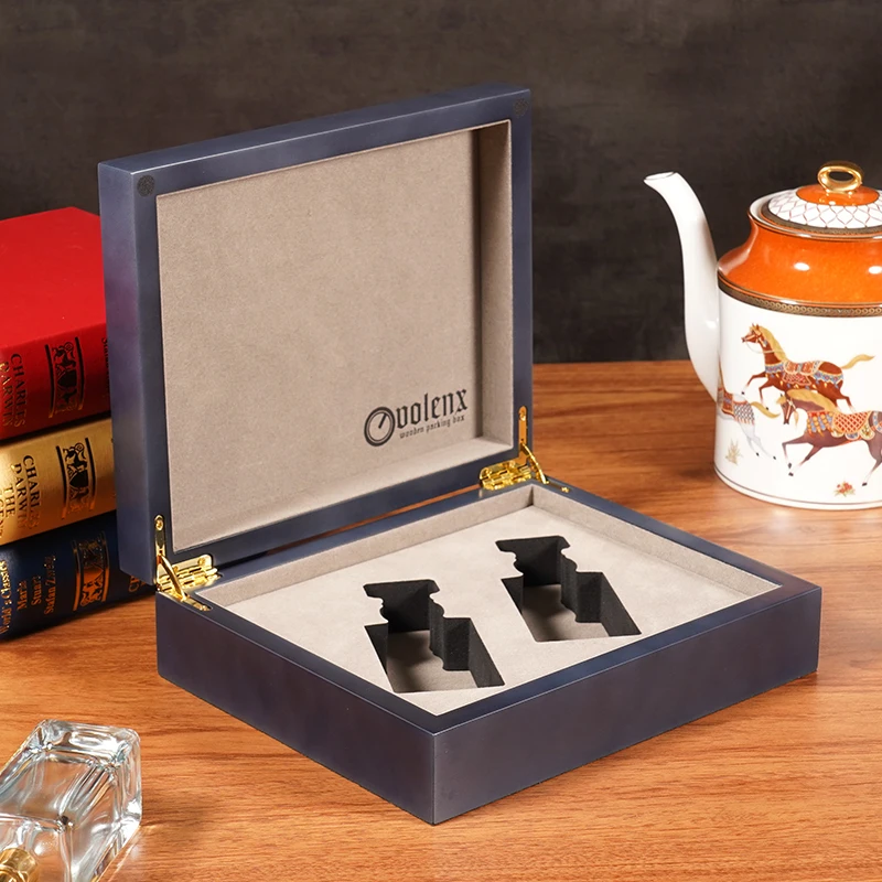 Элегантная роскошная коробка для духов черного цвета с 2 бутылочками для духов, подарок для женщин