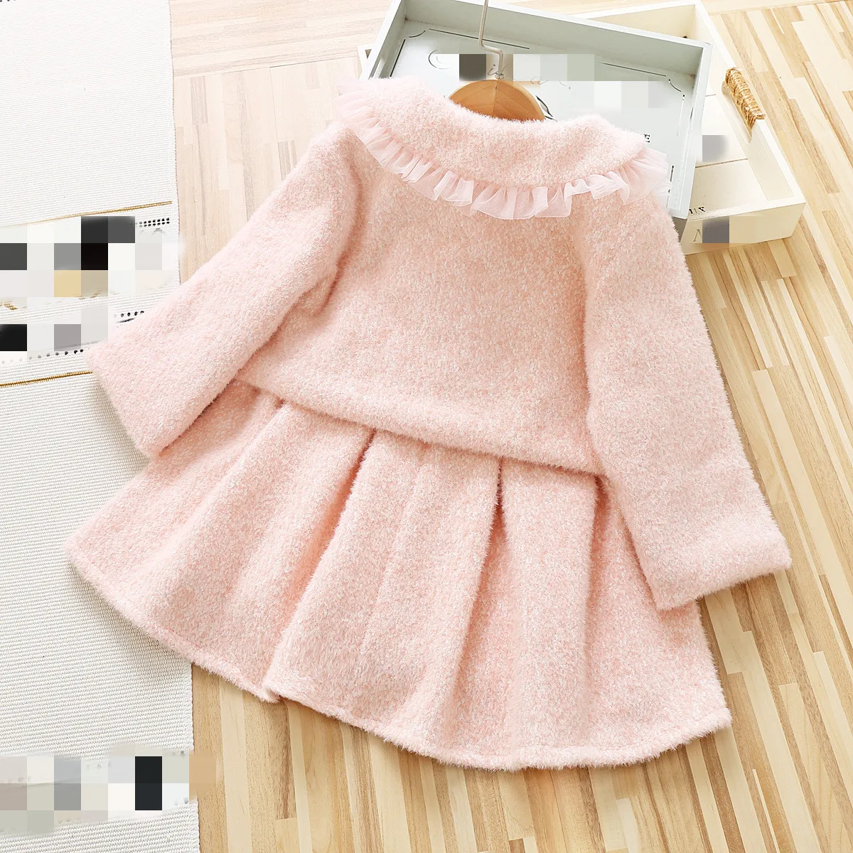 Children Winter Warm Clothing Casual Winter Snow Girl Dress Designs Clothing With Warm Jackets Coat For Kids