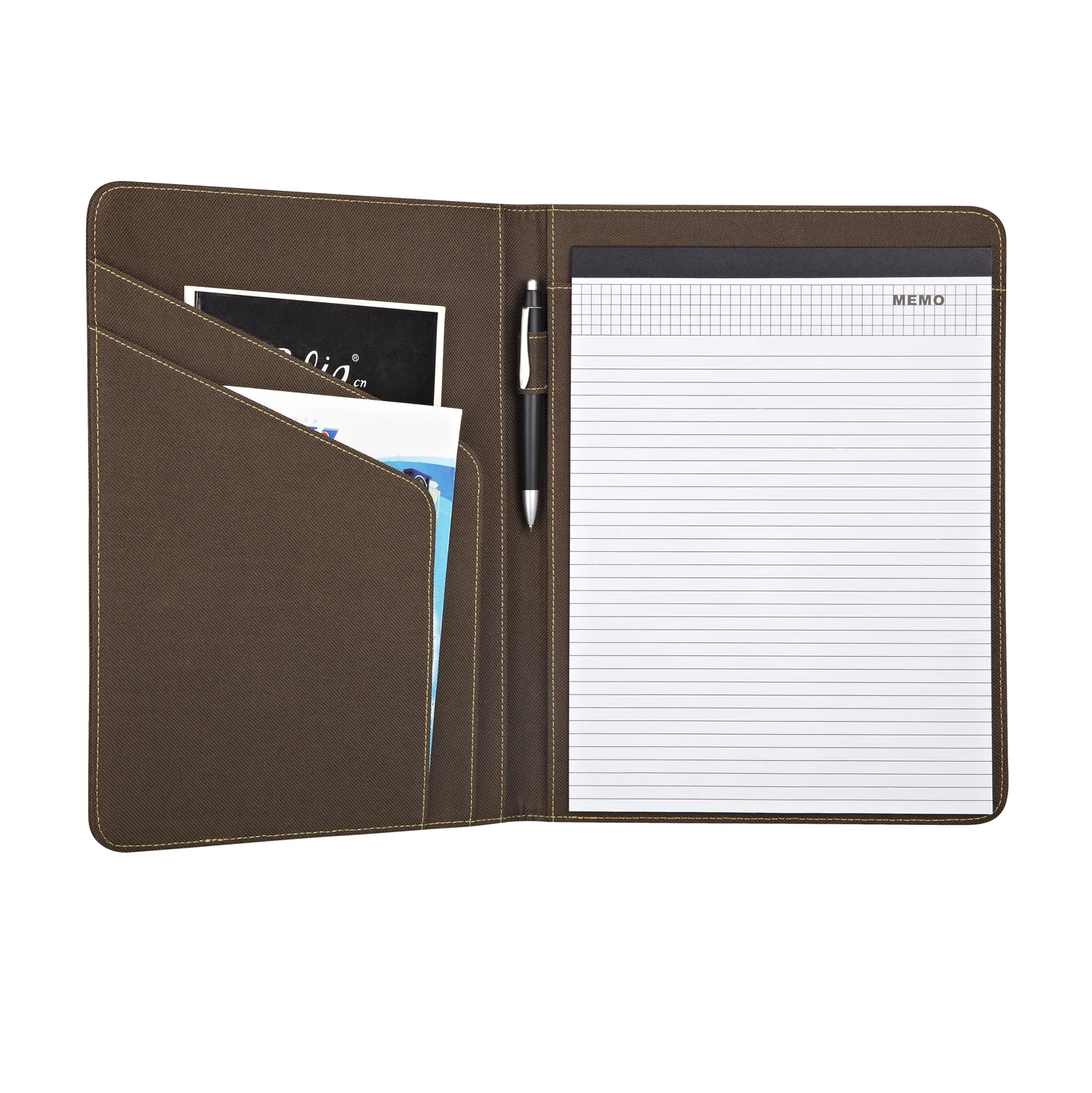 Professional Unisex A4 Vintage Organizer PU Leather Portfolio Folder for Notebooks Documents Promotional Business Portfolios