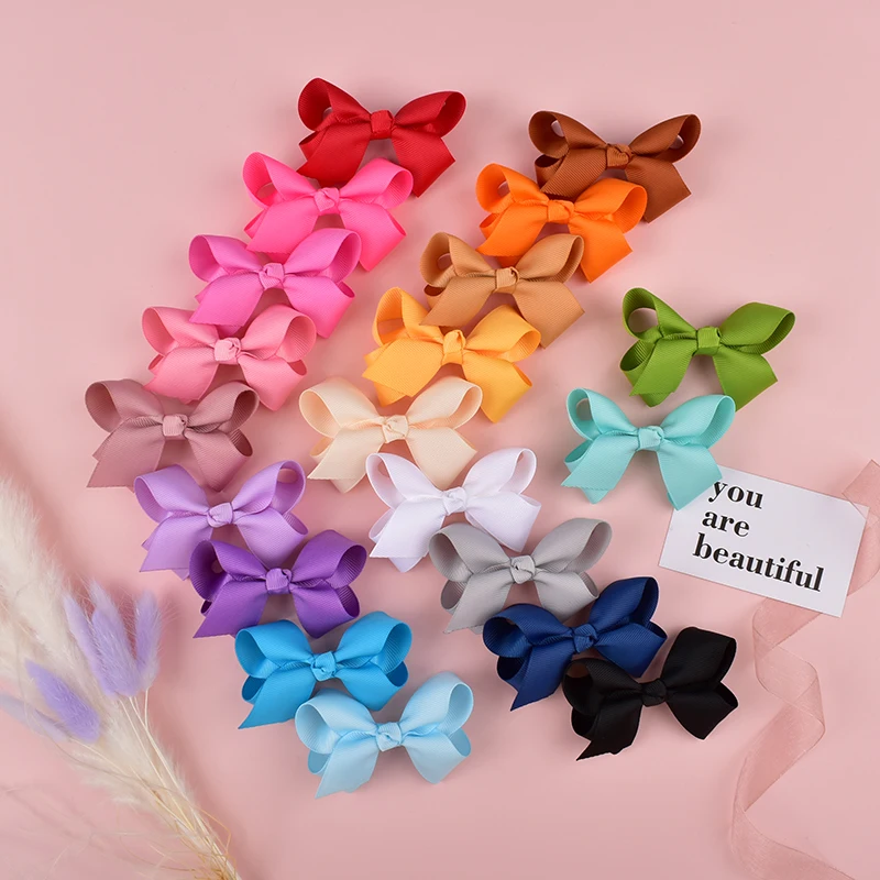 
7210312 Baby Girl 3 inch Hair Bow with Fully Covered Clip Non Slip Toddler Kid Hair Accessories Barrettes Hairpin 