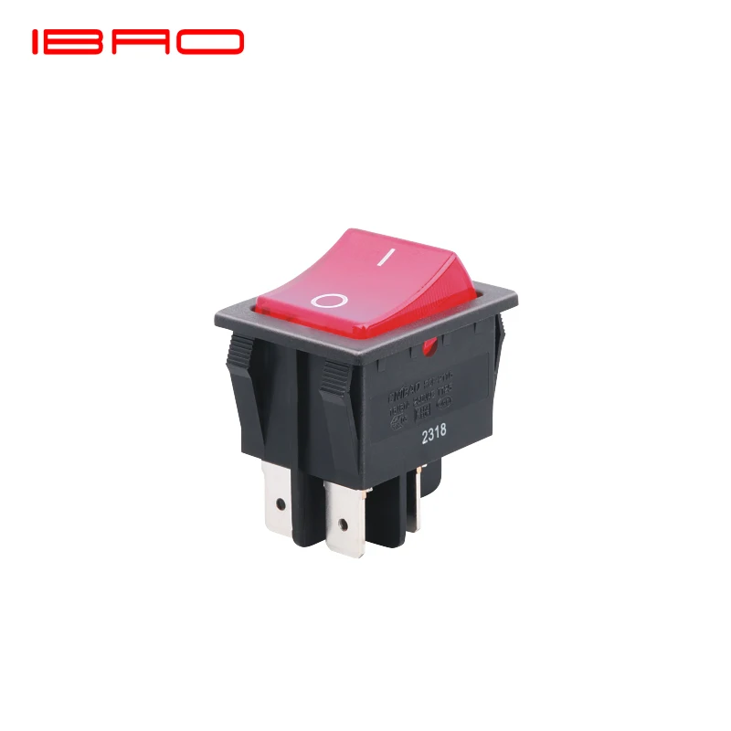 Black Rocker Switch IBAO Factory Price High Quality Waterproof Rocker Switch for Sharing Device