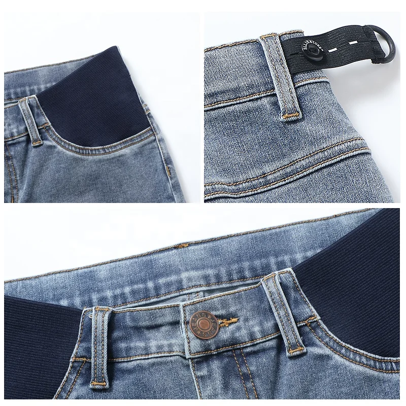 Denim Jeans Maternity Pants For Pregnant Women Clothes Abdominal Pencil Pants Skinny Trousers Pregnancy Jeans