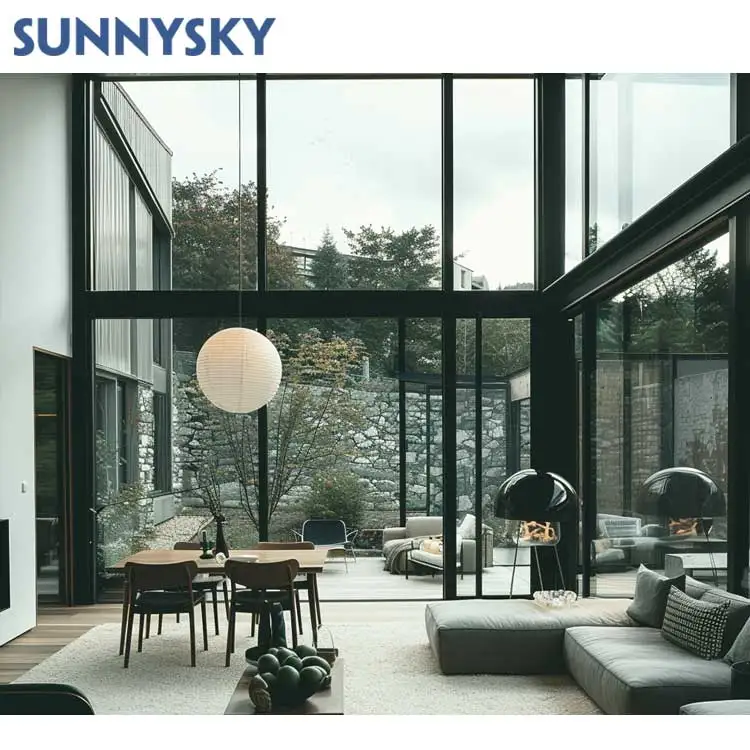 Sunnysky новый дизайн с двойным остеклением фиксированные окна большие стекла термически сломанные пол до потолка другие