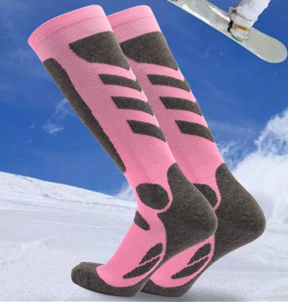 Wholesale High Quality Women Woolen Thick Warm Skiing Hiking Fishing Calf Calcetin Knee High Winter Men Ski Sport Unisex Socks