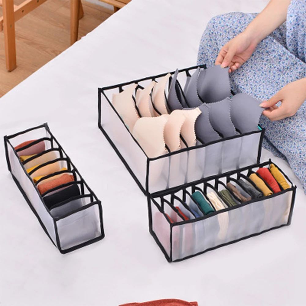 
Household Factory Cheap Price Nylon Drawer Storage Box Organizer Bra Sock Underwear Storage Box 