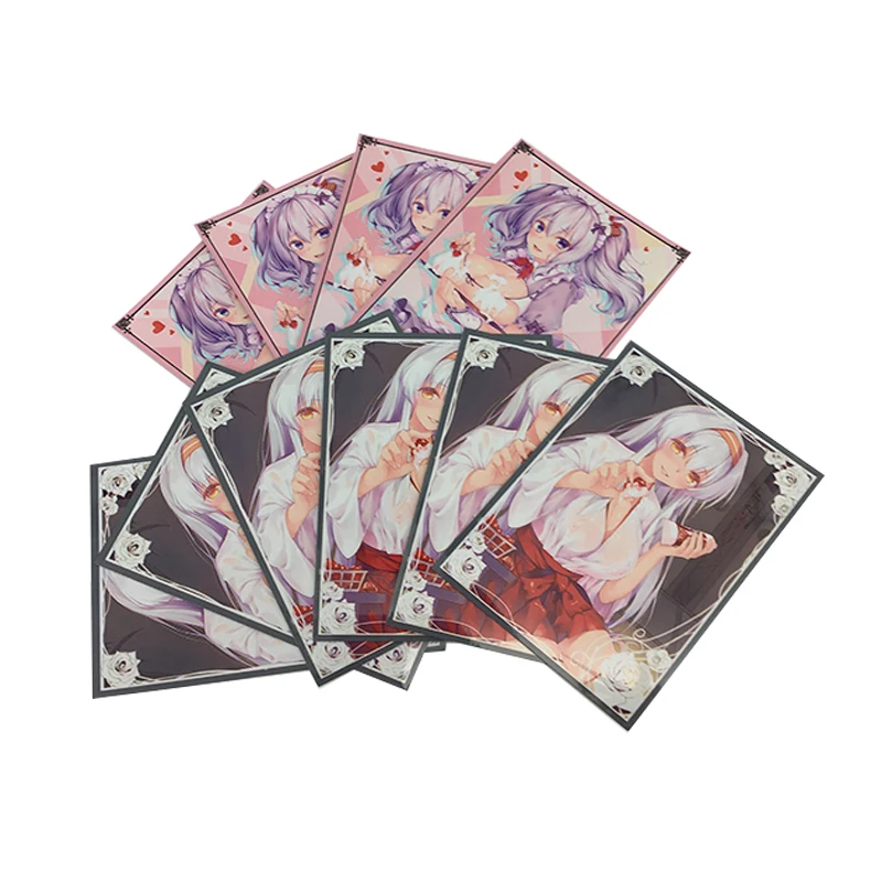 Custom japanese sexy girl board games card sleeves playing Card protector for board game