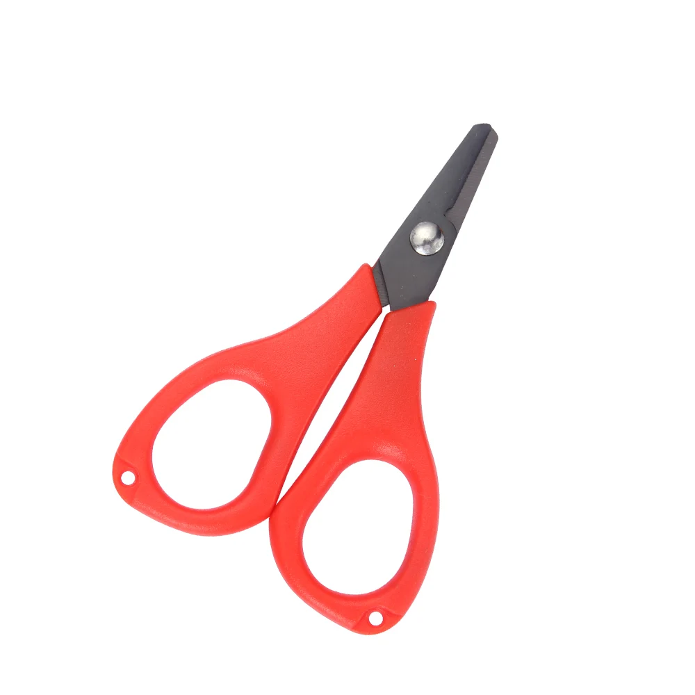 Wholesale Mini Scissors Single Blade Serration Fish Line Scissors With Hanging Rope Hole Fishing Accessories Cutting Tools
