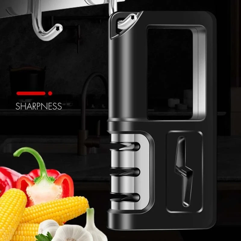 High Quality 4-in-1 Kitchen Knife Sharpener 4 Stage Knife Scissor Sharpener