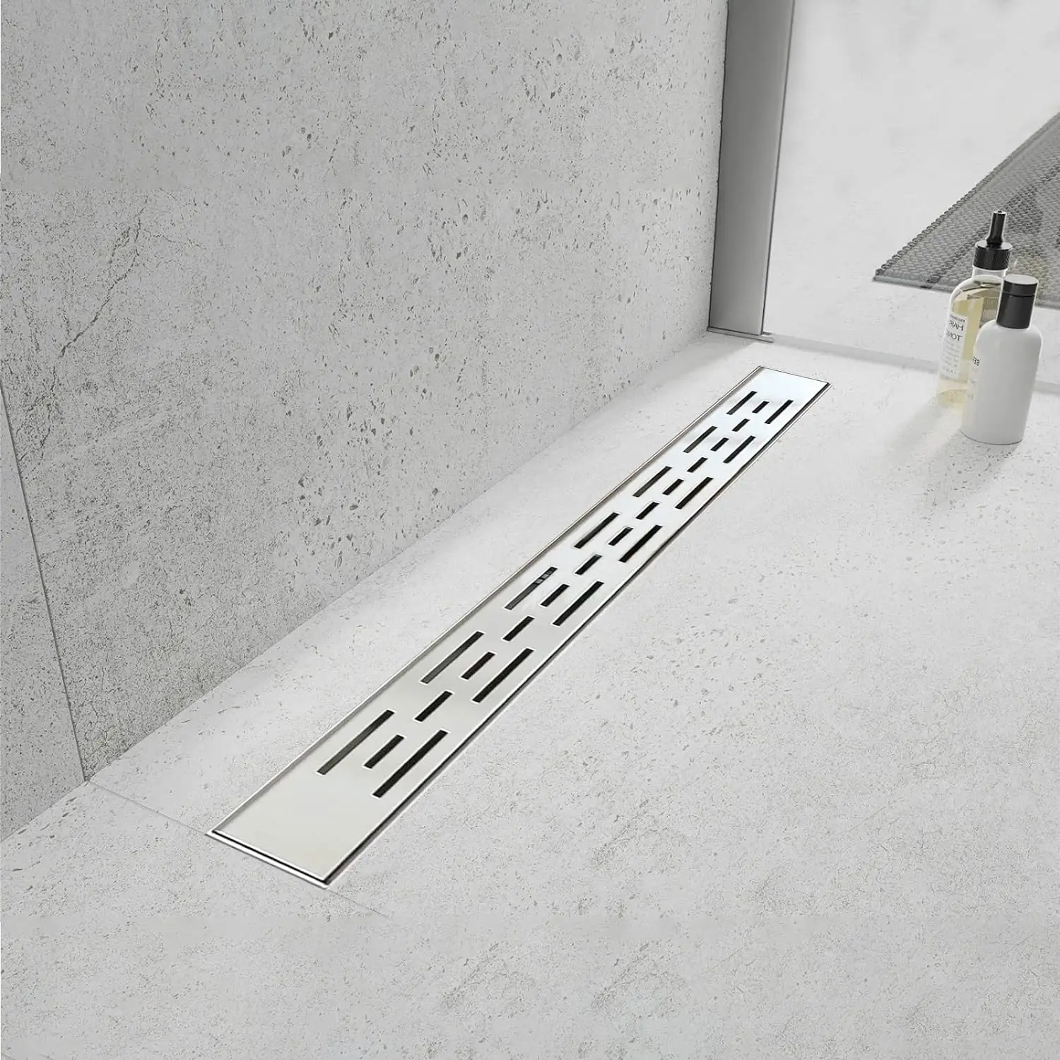 High Quality Bathroom Floor Drain Tile Insert Anti Odor Shower Floor Drain Rectangle Bathroom Stainless Steel Linear Drain