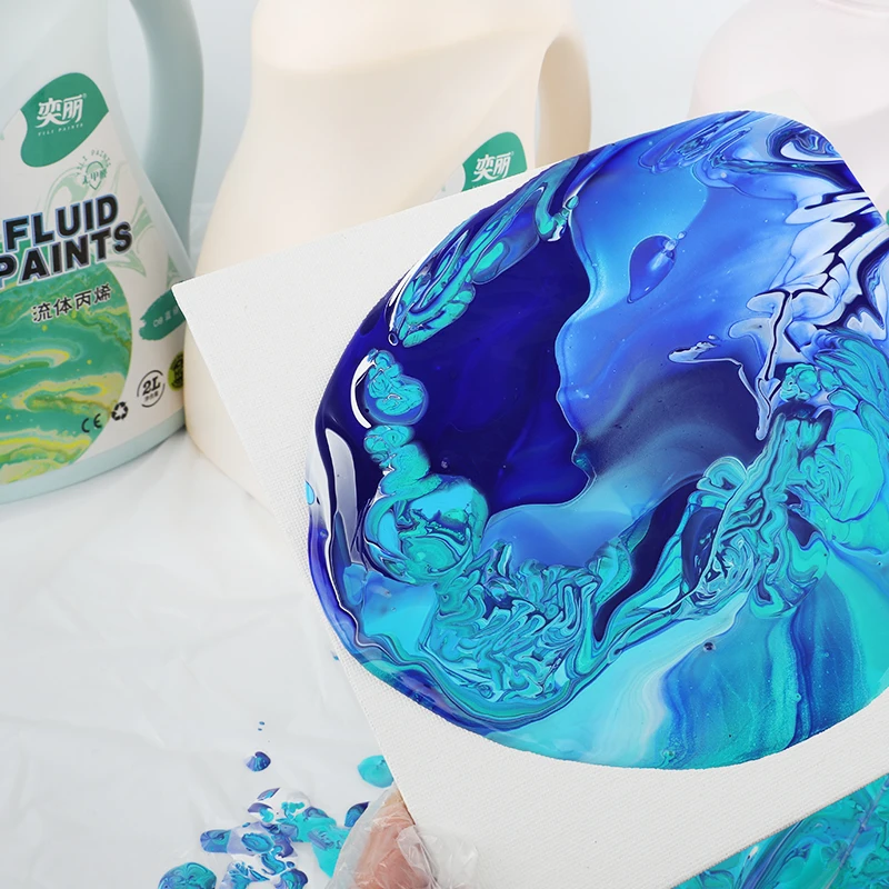 Pop Art Acrylic Painting Ready For Fluid Craft 2L Acrylic Pouring Paint