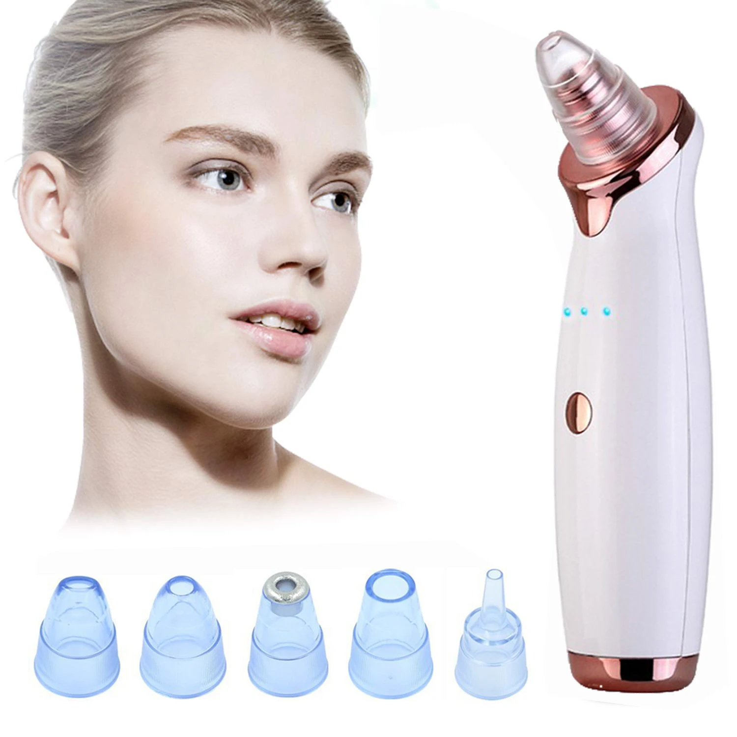 
Amazon Hot Selling Vacuum Suction Beauty Device Electric Pore Cleaner Blackhead Remover Vacuum 
