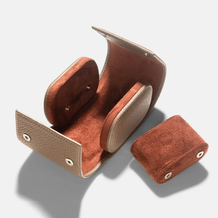 Одинарный дизайн, кожаный органайзер для часов с верхней отделкой, дорожный чехол для часов