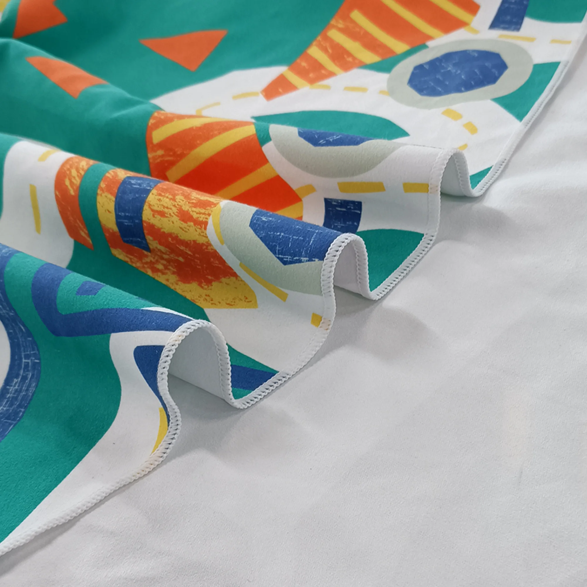 Wholesale Custom microfiber round fringe beach towel Custom printed design size no sand belt fringe round towel