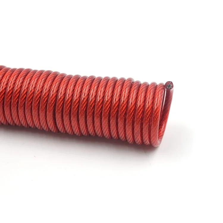 China supply plastic coated steel wire spring cable cheap price