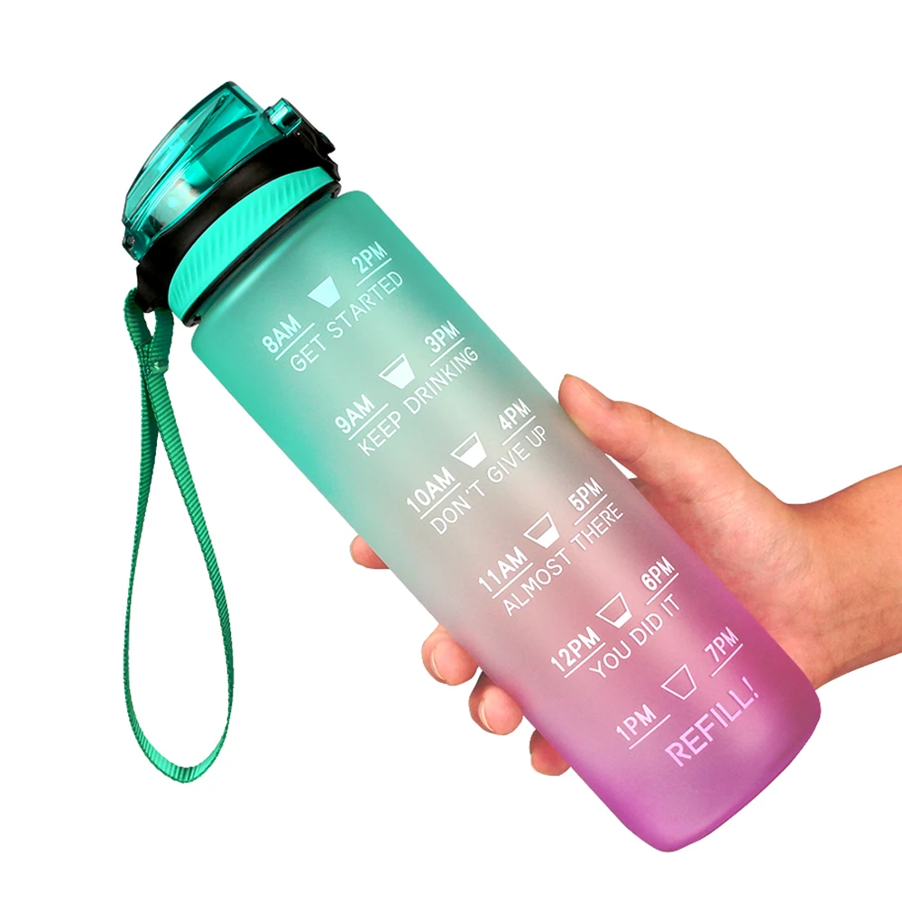 
Bpa Free Bike Bottle Drinking Gym Motivation Tritan Plastic Large Water Bottles Custom Logo With Time Marker 