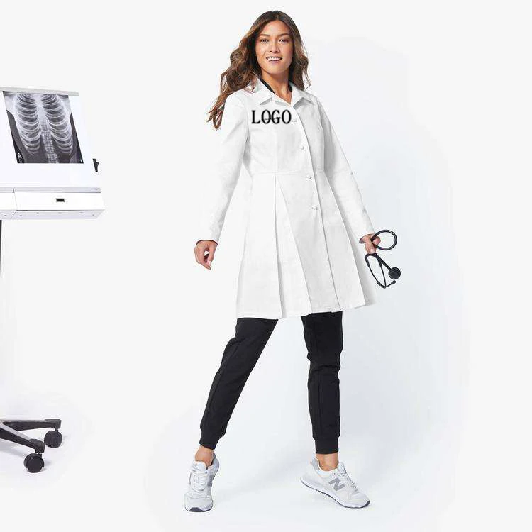 New type of nurse uniform medical food factory design scientist doctor white coat laboratory coat