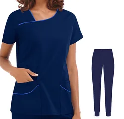 Hot sale fashionable scrub joggers scrubs uniforms sets nurse hospital uniforms set for women