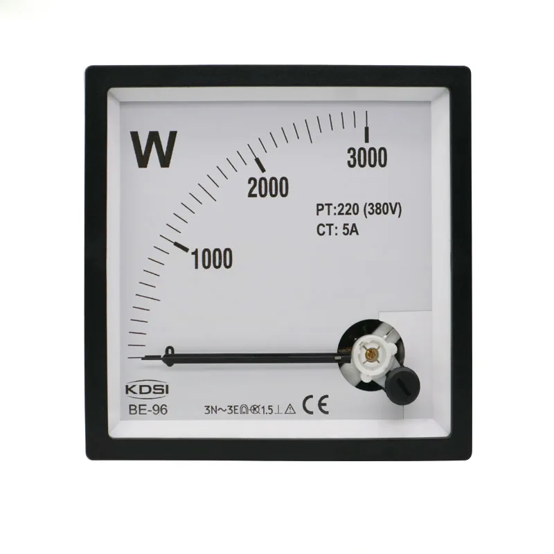 Easy operation BE-96 3P4W 3000W 5A 220V analog panel power kW meter