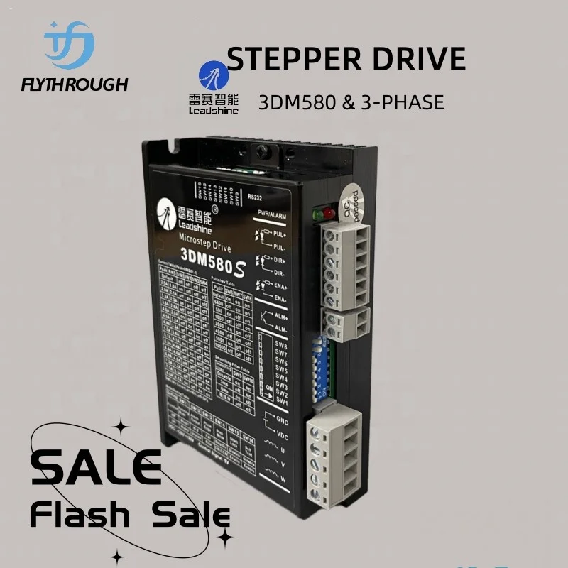Flythrough 1.2 degree 3 phase NEMA 23 stepper motor driver  or stepper motor controller  3DM580  3DM580S 3DM583 3ND583B 3ND583
