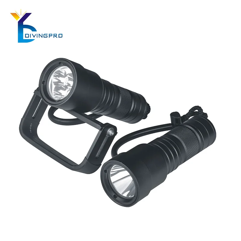 1000 lumen IP68 waterproof  aluminum LED rechargeable battery diving torch