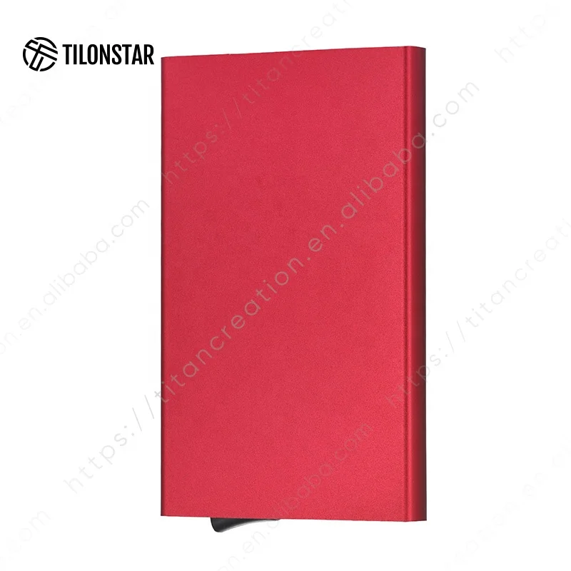 TILONSTAR TVC100A Luxury Advanced Anti Thief RFID Aluminum Case Minimalist Credit Card Holder for Gifts Wholesale