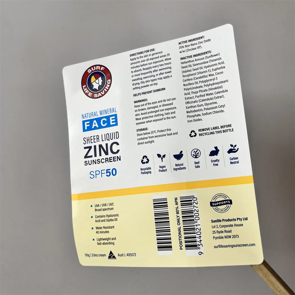 white a4 sticker glossy