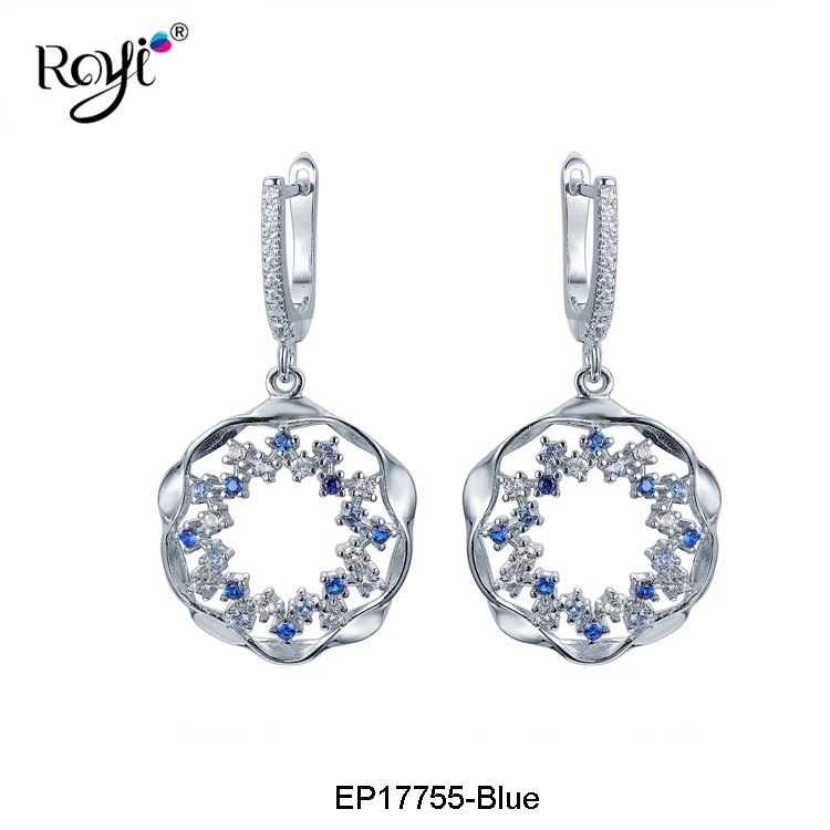 Женские серьги из серебра 925 пробы, с цирконием