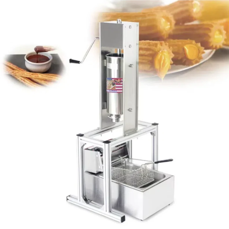 5L churros filler machine milk churros machine with fryer nuts spanish churros frying machine