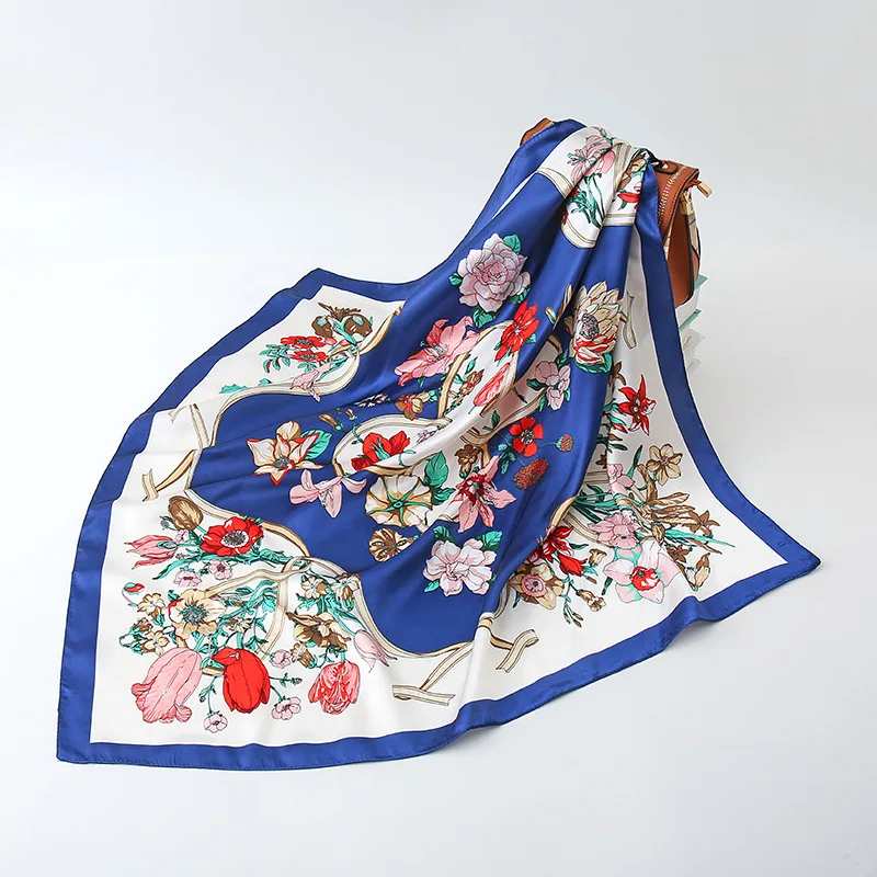 Simple fashion lady plant flower butterfly scarf Star with the navy wind anchor imitation