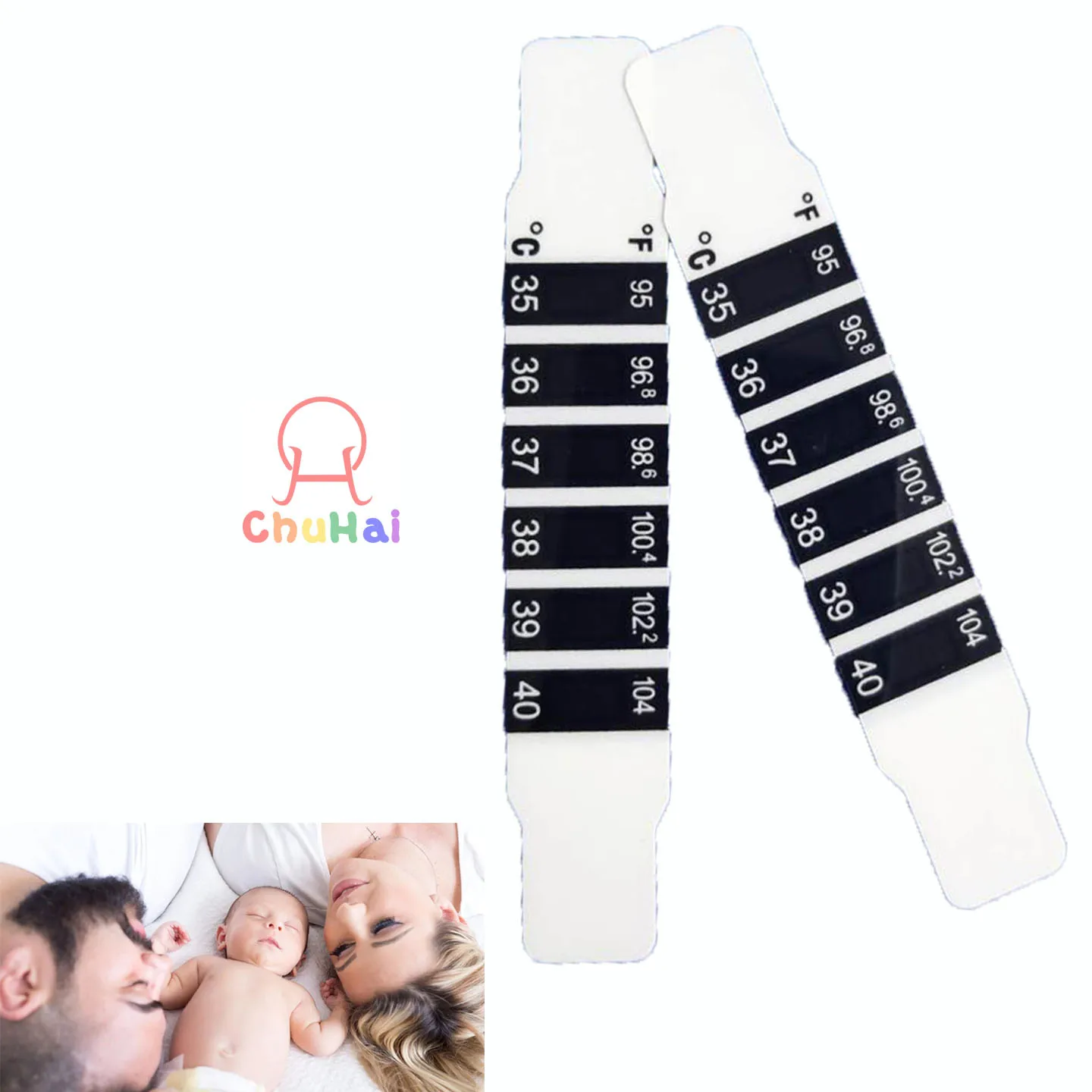 Stock Hot Selling Household Lcd Adhesive Temperature Strips Liquid Crystal Thermometer Sticker