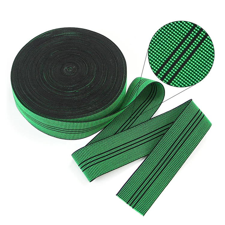 Factory Price Web band Green 46mm Elastic String For Chair And Elastic Straps For Sofa