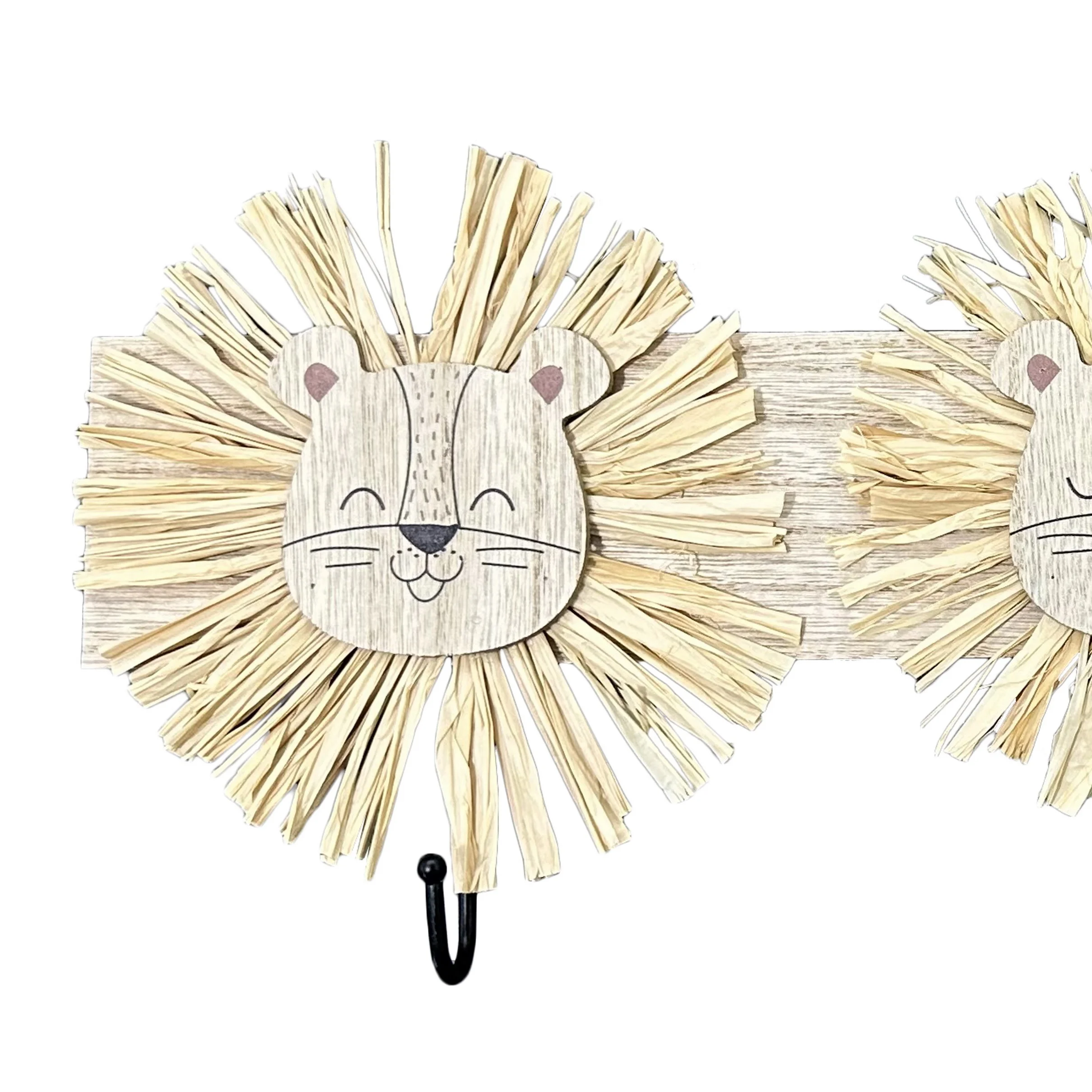 Custom Animal Kids Room Coat Rack Home Decorative Wall Mount Children Wooden Hanging Hanger Storage Hook