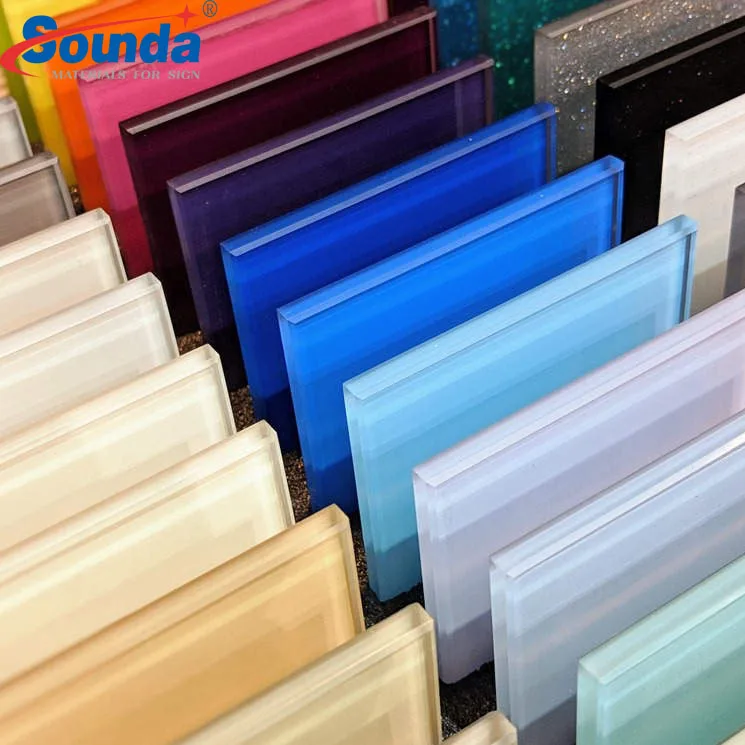 Sounda  materials high quality unbreakable acrylic sheet with different colors