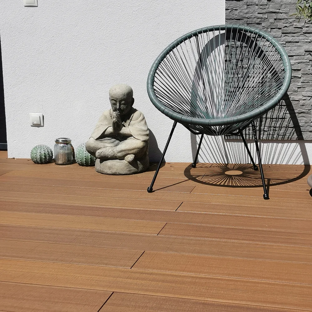 Outdoor Faux Wood Recycled Plastic Solid Lumber wpc outdoor decking Alternative Outdoor Flooring Garden Floor Deck