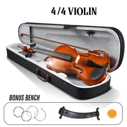 HUASHENG Full Size Handmade Violin 4/4 Price OEM ODM Solid Spruce Top Violin for Beginner Student