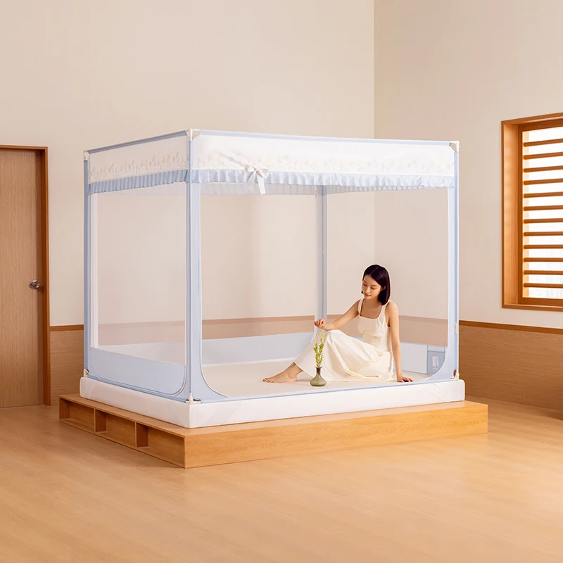 Medoga Bed Canopy Girls Bedroom Mosquito Net Luxury Outdoors Moustiquaire Royall Romantic Purple Home Textile 100% Polyester Po